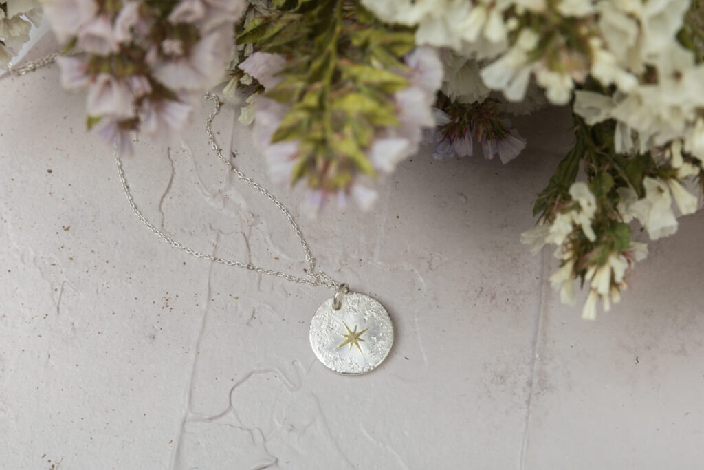 Srebrn obesek Zvezda Severnica